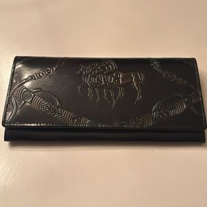 Vintage Emperor Imperial Royal Hong Kong Jockey Club Leather Long Wallet